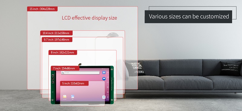 Display smart touch Android disponibile in varie dimensioni